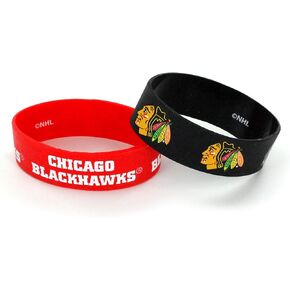 Aminco NHL Chicago Blackhawks Wide Bracelet, 2-Pack