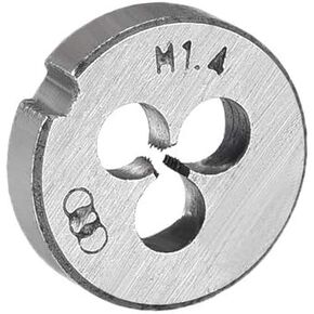 uxcell M1.4 X 0.3 Metric Round Die, Machine Thread Right Hand Threading Die, Alloy Steel Screw Thread Cutting Die