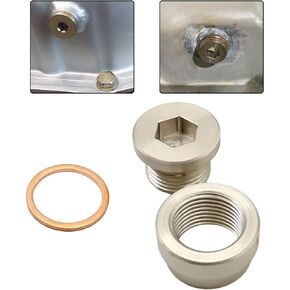 12MM KIT STEEL BUNG & STEEL PLUG + WASHER Transmission sump drain plug (weld in)