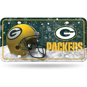 Rico Industries NFL Green Bay Packers Primary Metal Auto Tag 8.5" x 11" - Great for Truck/Car/SUV