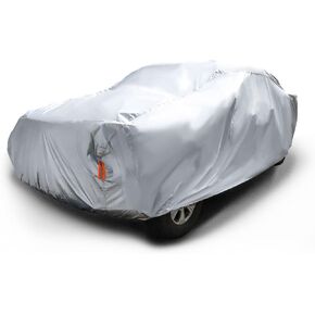 Heavy Duty Pickup Truck Cover Universal Car Cover Silver Outdoor All Weather 210inch(L) x 70inch(W) x 65inch(H)