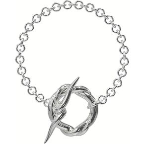 KVK Link Bracelet Spider’s Thread Bracelet Silver Black Fashion Minimalist Jewelry Gift for Men/Women