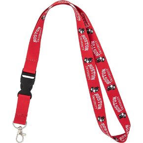 Desert Cactus Boston University Car Keys ID Badge Holder Lanyard Keychain Detachable Breakaway Snap Buckle (Red)