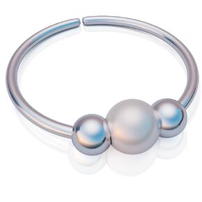 White Pearl Helix Jewelry - 20G Silver Cartilage Ring hoop, Sterling Silver Helix Piercing, Helix Ring Hoop With White Pearl