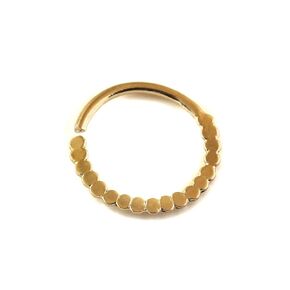 Gold Nose Ring, Dainty Thin Indian Nose Hoop Piercing Jewelry, made of 18K Gold Plated Brass, 20g, Handmade by Alagia