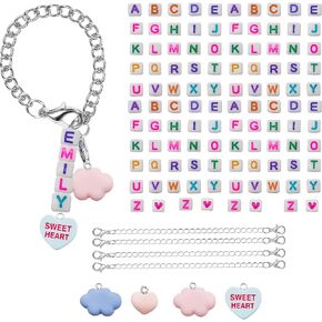 Dielianyi DIY Name tag Kit for Stanley Cup Tumbler Handle DIY Letter Beads Name tag Bead Accessories for Stanley 40 oz Tumbler with Handle