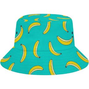 Bucket Hat for Women Men, Outdoor Foldable UV Protection Fisherman Sun Hat Full Print Beach Travel Summer Cap