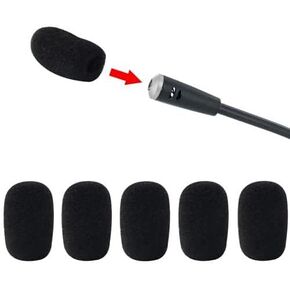 ANiceSeller 10 x 5 Pack Small Mic Microphone Windscreen Soft Foam Mic Cover Sponge Skin