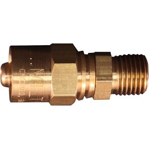 Milton Reusable Hose End Fitting S-615, 1/4" Male NPT, 9/16" or 19/32" Hose OD, 1/4" or 5/16" Hose ID, 250 PSI Max Pressure