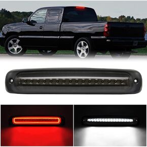 R&F Auto LED Smoked Third Brake Light with Seal Foam Gaskets Replacement for Silverado & Sierra 1500/2500/3500 HD Classic (1999-2007) Pickup Trucks Roof Cargo Lights Strobe High Mount Stop Lamp
