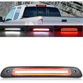 Tundra LED 3rd High Mount Stop Lamp Lights for Toyota Tundra 2000 2001 2002 2003 2004 2005 2006 Red LED 3rd Brake Light White LED Reverse Cab Roof Cargo Lamps Lights Smoked Lens OEM#815700C010