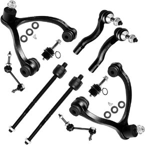 10pc Set Front Suspension Kit Upper Control Arm Tie Rod End Sway Bar Link Lower Ball Joint Replacement for 2003-2011 For Ford Crown Victoria For Lincoln Town Car For Mercury Grand Marquis