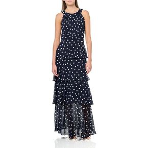 Tommy Hilfiger Women's Maxi Halter Tiered Dress