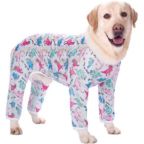 Dog Jumpsuit Prevent Shedding Hair Dog Onesie Surgery Recovery Suit Anti Licking Breathable Mesh Pet's Bodysuit, Pajamas for Big Dogs for Large After Surgery Summer(GTX02-Dolphins-30)