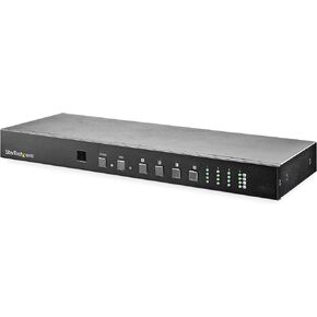 StarTech.com 4x4 HDMI Matrix Switch with Audio and Ethernet Control - 4K 60Hz Video - Rack Mount HDMI 2.0 Splitter with Remote (VS424HD4K60)