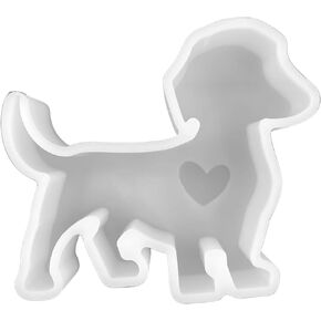 قالب السيليكون المنعش على شكل قلب الكلب الألماني من Dachshund Weiner للخرز العطري المعطر بطول 3.3 سم × عرض 3.9 سم × عمق 0.8 سم، شمعة السيارة، الصابون، طباعة قدم الكلب المنعش، ماما أمي، فرن آمن ومقاوم للحرارة حتى 400 فهرنهايت