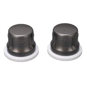 2Pcs Air Conditioning Control Knob Cover for Toyota Highlander 2009-2013, OE 55925-0E050, AC Heater Blower Fan Control Knob Replacement, Air Conditioner Control Knob Replace, AC Heater Control Knob