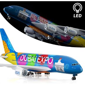 طائرة نموذجية كبيرة بمقياس 1:160 طراز ايرباص 380 نماذج طائرات طائرات دييكاست مع ضوء LED للتجميع أو الهدايا in Kuwait