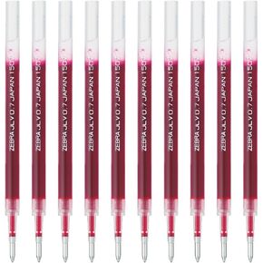 Zebra B-RJLV7-BK Gel Ballpoint Pen Refill, Sarasa Dry JLV-0.7 Lead, Black, 10 Count