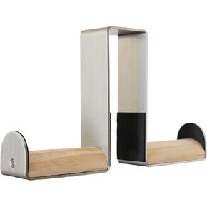 Robust 4" Over Door Double Hanger Hook: 1-3/8 inch Natural Pine