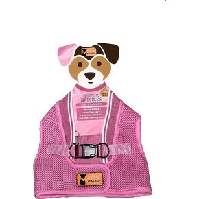 Reflector Accent Harness | Medium 15-20 Lbs (Pink with White Trim)