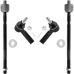 BOXI (Set of 4) Front Inner & Outer Tie Rod Ends Fit for Toyota Tacoma 2005 2006 2007 2008 2009 2010 2011 2012 2013 2014 2015 (2WD; Base & X-Runner) | Replace ES80941 EV800234