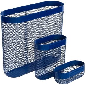 Ikea SKADIS Mesh Baskets with Hooks for Pegboard, Dark Blue, Large, Medium & Small, 505.541.73 - Set of 3