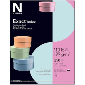 Neenah Wausau Exact Index Cardstock, 110 lb, 8.5 x 11 Inch, Pastel Blue, 250 Sheets (48528)