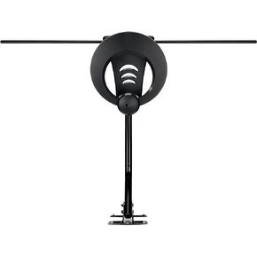 Antennas Direct ClearStream 1MAX Indoor Outdoor TV Antenna, UHF VHF, Multi-Directional, 40+ Mile Range, 4K 8K UHD NEXTGEN TV – w/ 20-inch Mast (Black), Compact