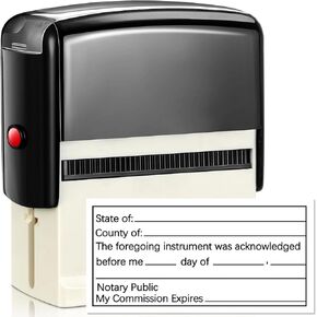 Notary Acknowledgement Stamp Self Inking Notary Stamp Notary Public Stamp for Sworn and Subscribed Notary Acknowledgement Stamp for Any State Crisp Impression, 1.46 x 2.95 Inches