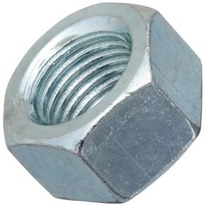 Steel Heavy Hex Nut, Zinc Plated Finish, Grade 2, ASME B18.2.2, 3/8"-16 Thread Size, 11/16" Width Across Flats, 23/64" Thick (Pack of 100)