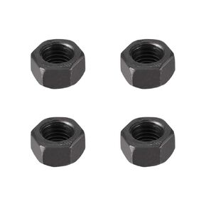 uxcell Hex Nuts, M18x2.5mm Metric Coarse Thread Hexagon Nut, Carbon Steel, Pack of 4 (Black)