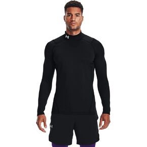 Under Armour Men's ColdGear Armour Fitted Mock, (002) Black / / White, X-Large