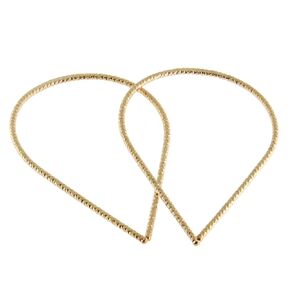 Upside Down Huggie Hoop Gold Earrings 24mm 18 GA Hypoallergenic Lightweight Wire Piercing Drop Dangle Threader Hoops for Women (14K Yellow Gold Filled, Smooth Wire)
