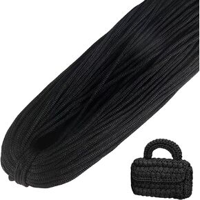 Polyester Macrame Cord 3mm x 218yards (656ft) Braided Polyester Cord Polyethylene Rope Macrame Yarn, Polyester Yarn for Crocheting, DIY, Craft Bag, Wall Hangings, Rug (Light Purple)