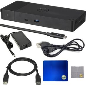 Dell WD19TBS Thunderbolt Docking Station Future/Office Ready Bundle Package with Dell WD19TBS Universal Dock + 180W Power Adapter + DisplayPort Cable + Microfiber Cleaning Cloth + Mouse Pad (Renewed)