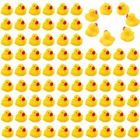 60PCS Rubber Duck - Bath Toys - Pool Toys - Mini Ducks Bulk for Kids Baby Shower Decorations Birthday Party Favors Gift Classroom Summer Beach Pool Activity Carnival Game (Yellow)