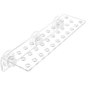 POPETPOP Shelf Bracket Clear Shelves Coral Frag Rack- Acrylic Frag Tank Aquarium Corner Coral Frag Holder SPS Button Coral Reef Broken Frame Enhanced Suction Cup- 32 Plug Holes Shelf Clear Shelves
