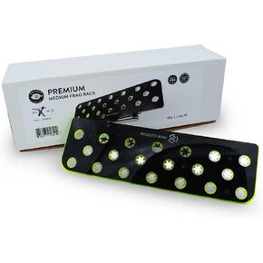 Premium Medium Magnetic Frag Rack Green w/Frag Lock | Acrylic 20 Hole Plugs Reef Coral Frag Holder for Aquarium (3/4" Glass Magnet)