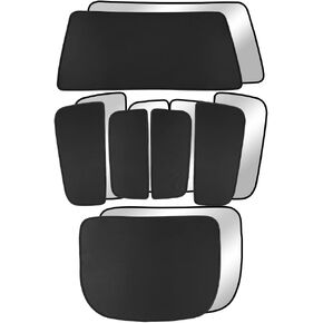 LUCKEASY Skylight Blind تظليل شبكة لـ Tesla Model X 2019-2023 زجاج سقف مظلة للسيارة كوة عمياء شبكة تظليل زوج مع بدلة قماش معتمة (MX-GA33LABCDIS) in Kuwait