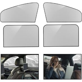 8sanlione 4 قطع من ظلال الشمس للنافذة الجانبية للسيارة، مظلات شمسية مغناطيسية واقية من الشمس وستائر عازلة للحرارة، حماية من الأشعة فوق البنفسجية للسيارات، أغطية تعتيم للخصوصية للنوم وتغيير الملابس وأخذ قيلولة in Kuwait