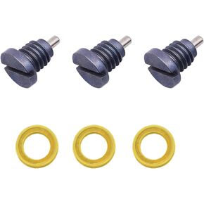 3 Pcs Marine Magnetic Outdrive Gear Case Drain Plug, Screw with Gasket Replace 22-8M0058389 for Mercruiser Mercury Johnson