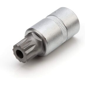 STEELMAN 16mm 1/2-Inch Drive 12-Point Triple Square Tamper-Proof Transmission Drain Plug Bit Socket Tool for VW/Porsche, Durable Chrome Vanadium Steel