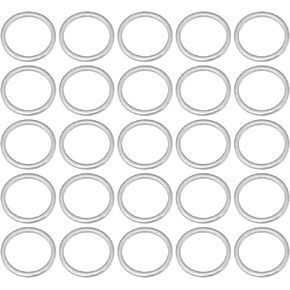 Oil Drain Plug Gaskets, 16mm 0.63" ID No.07119963252 for BMW 530i 1994-1995 Aluminum Alloy Silver Tone, 25 Pcs