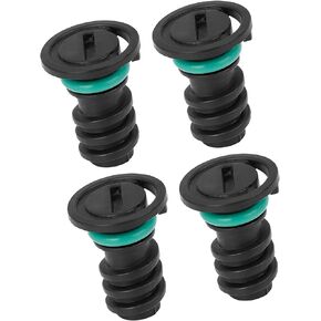 Car Engine Oil Drain Plug 0029902017 Replacement for Mercedes-Benz C63 AMG S 2016 ABS Black (Set of 4)