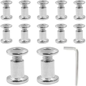 M6 x 10mm Screw Post Binding Screws, Stainless Steel Leather Screw Binding Bolts for Furniture Belt Leather Crafts, 12 Sets in Saudi Arabia