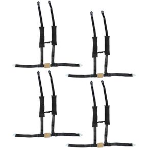 labwork 4 Pack Black A114220 4 Point Harness 2 Straps