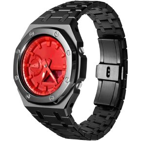 GA2100 Band Case Mod Kit, All Stainless Steel Strap Bezel Replacement Accessories Compatible with Men's Watches G-Shock GA-2100/GA-2110/GA-B2100