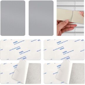 6 Pcs Aluminium Vertical Blind Repair Tabs 2 Inches Width Blue Horizontal Blinds Replacement Slats Self-Adhesive Blinds Replacement Fixers Vertical Blinds Repair Kit for Damaged Blinds Blades
