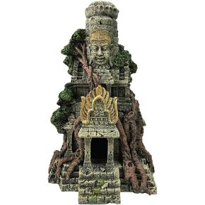 SLOCME Aquarium Large Angkor Wat Buddha Statue Temple Decorations - Angkor Buddha Decor Fish Tank Large Statue Ornament